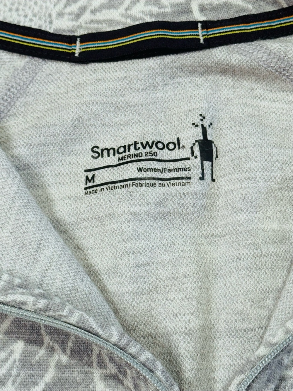 Smartwool Gray Floral Half-Zip Pullover - Picture 2 of 6